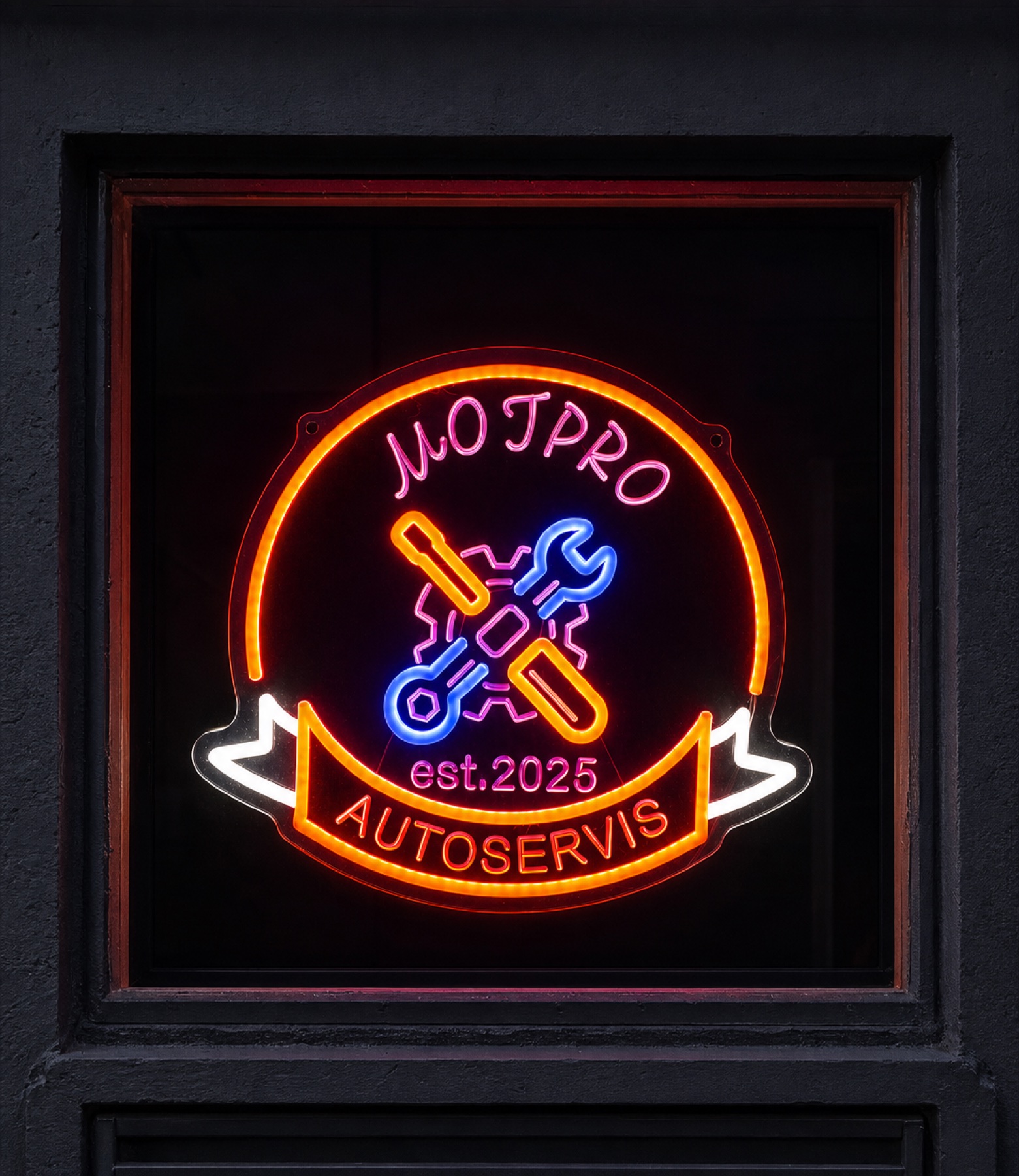 Světelný nápis MotPro autoservis